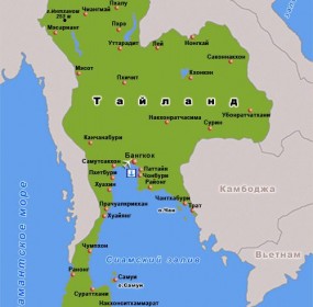 карта таиланда с островами