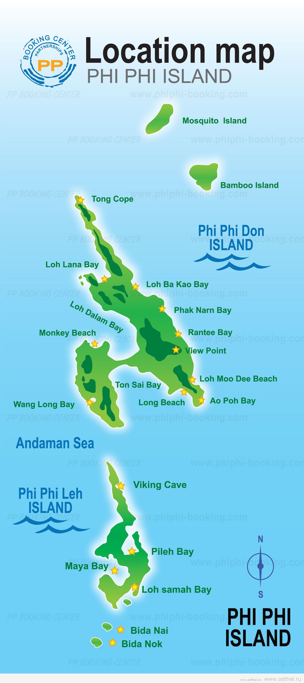 Карта острова Пхи-Пхи